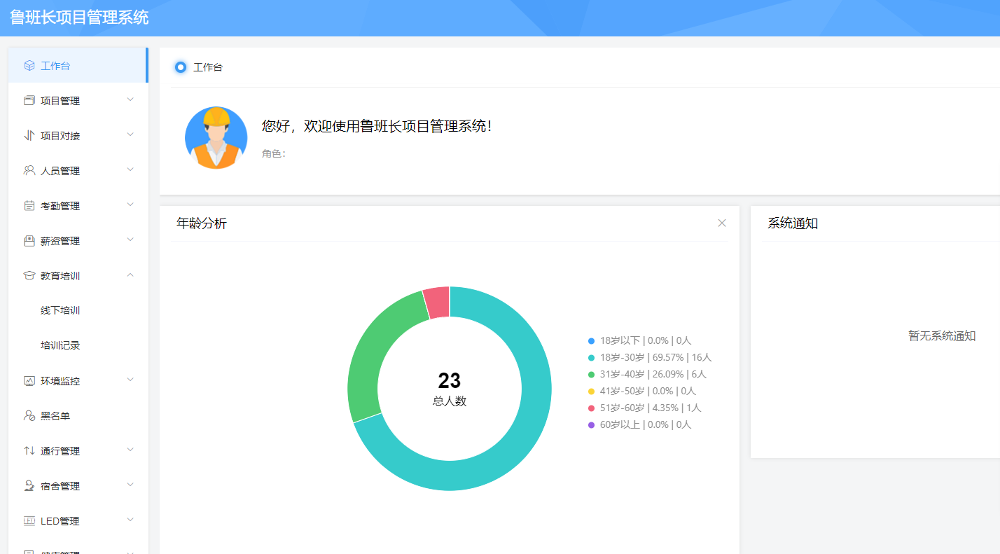 魯班長勞務實名制信息化管理平臺